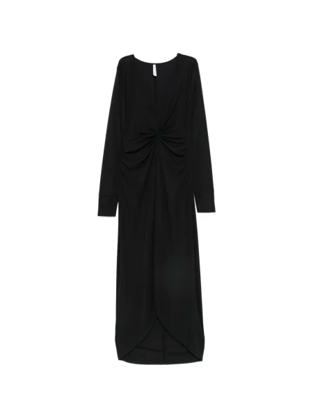 Rochie midi Imperial cu decolteu în V negru