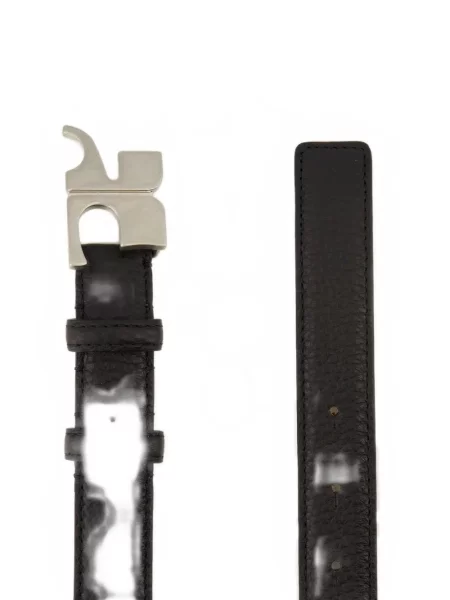 Curea Courreges din piele negru