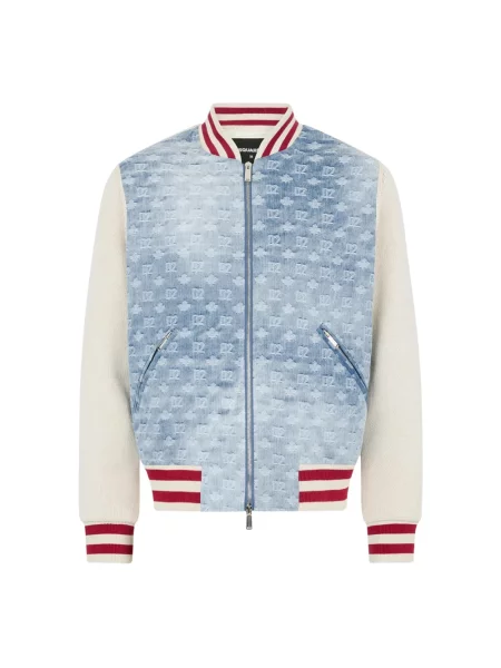 Kurtka Dsquared2 z logo niebieska