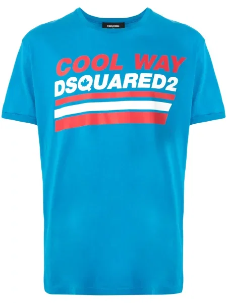 Tricou Dsquared2 cu imagine albastru