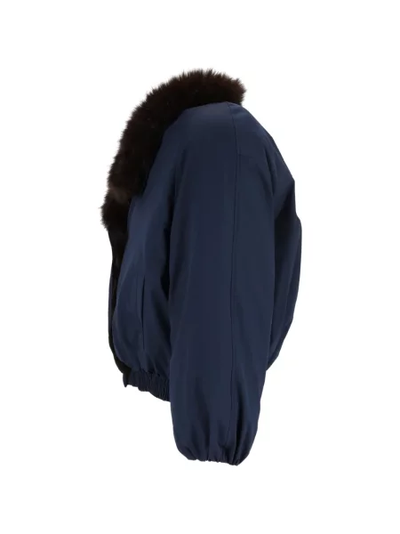 Gulerat geacă Shirtaporter cu blană albastru