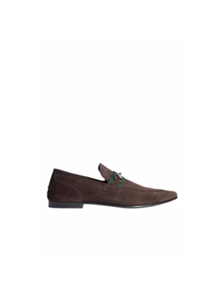 Półbuty Gucci skórzane brązowe