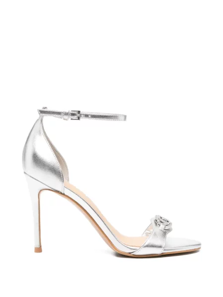 Sandale Guess din piele cu vârf deschis gri