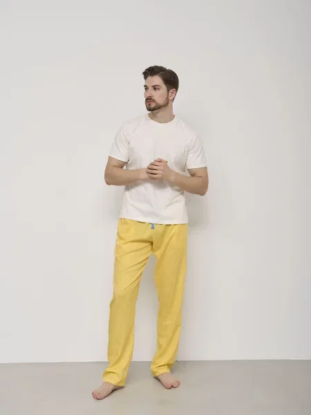 HANDY WEAR Linen Штани для дому жовтий