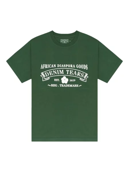 Grafic tricou Denim Tears cu imagine verde