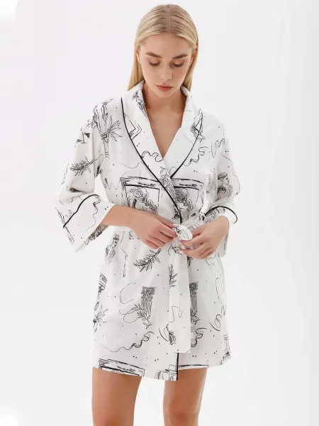 Халат Leinle модал білий