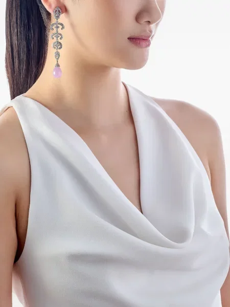 Cercei Anabela Chan din dantelă violet