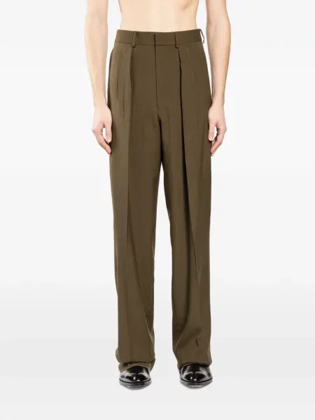 Pantaloni Tom Ford de lână verde
