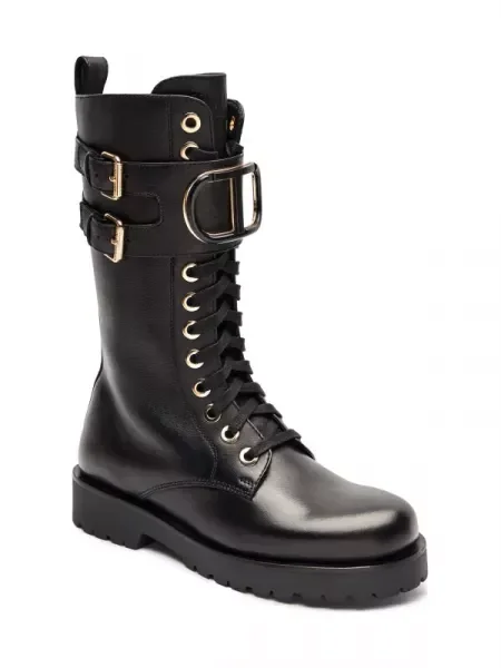 TWINSET De piele botine negru