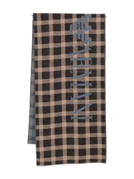 Fular Emporio Armani în carouri negru