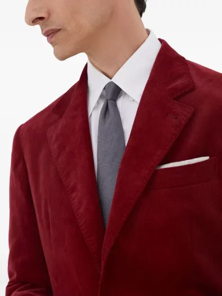 Sacou Brunello Cucinelli de catifea roșu