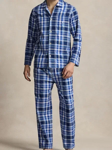 Polo Ralph Lauren piżama dwuczęściowa niebieska