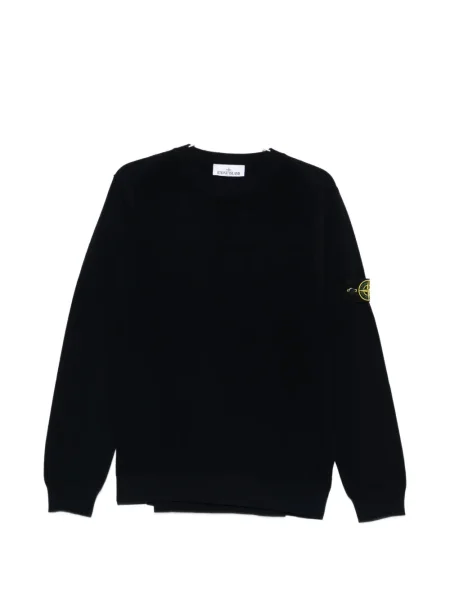 Pulover Stone Island cu decolteu rotund cu strasuri albastru