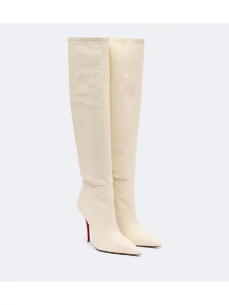 Cizme Christian Louboutin din piele alb