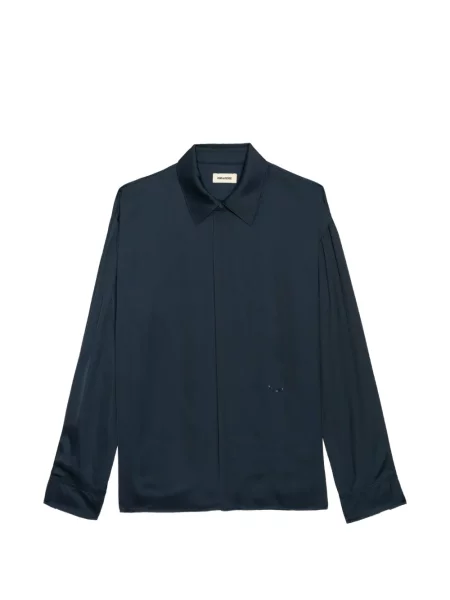 Cămașă Zadig&voltaire din satin albastru