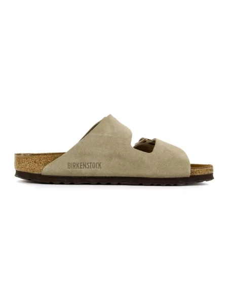 Klapki Birkenstock skórzane szare