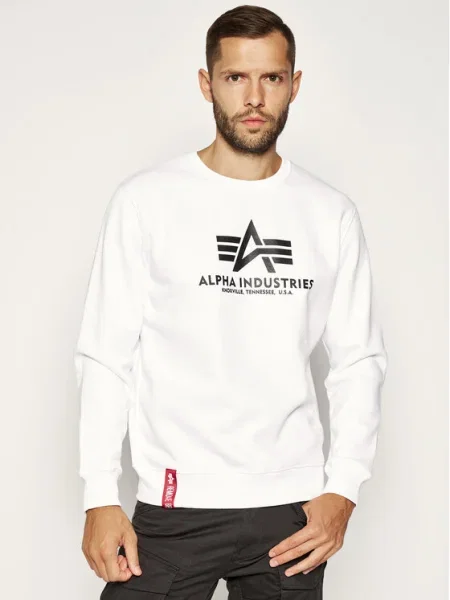 ALPHA INDUSTRIES Mikina čierna biela