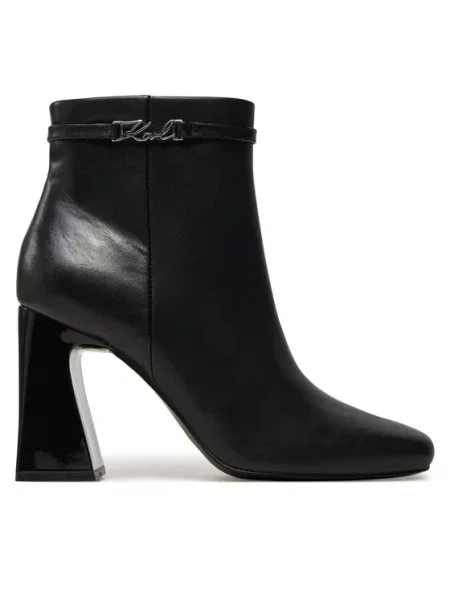 Škornji KARL LAGERFELD črna