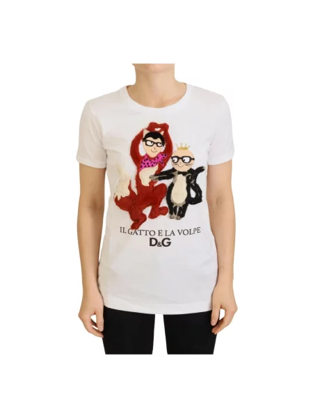 Koszulka Dolce And Gabbana z krótkim rękawem biała