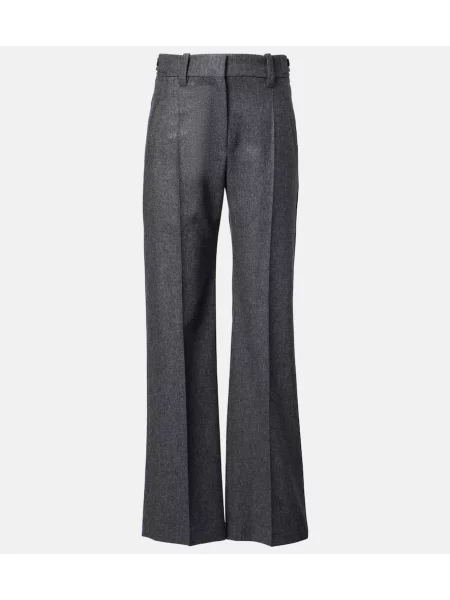 Pantaloni Brunello Cucinelli de lână plisate gri