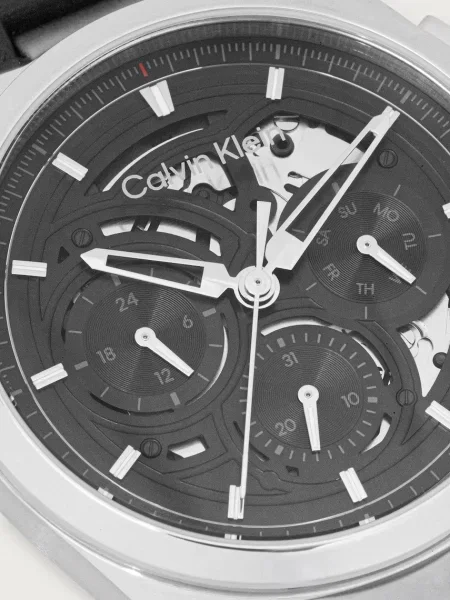Calvin Klein zegarek Distinguish Skeleton czarny