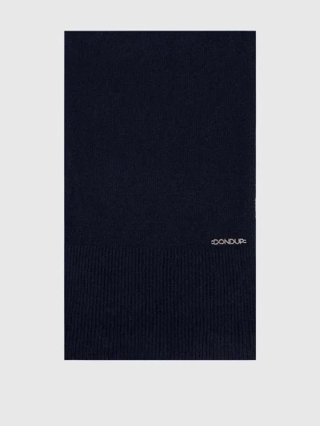 Шарф з кашеміру та вовни з логотипом Dondup синій