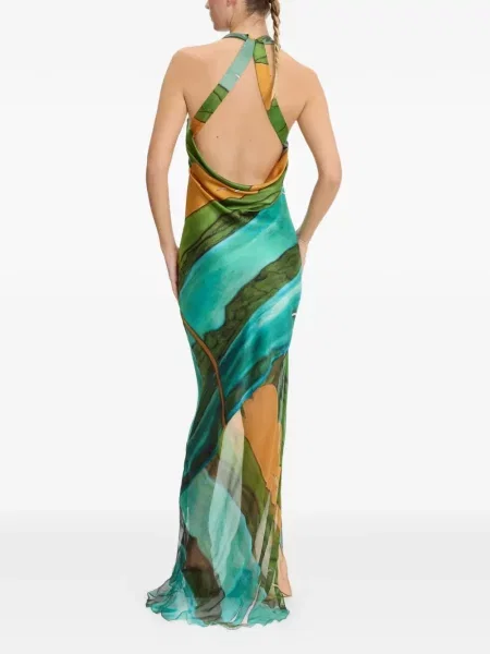 Rochie maxi Donde Esteban verde