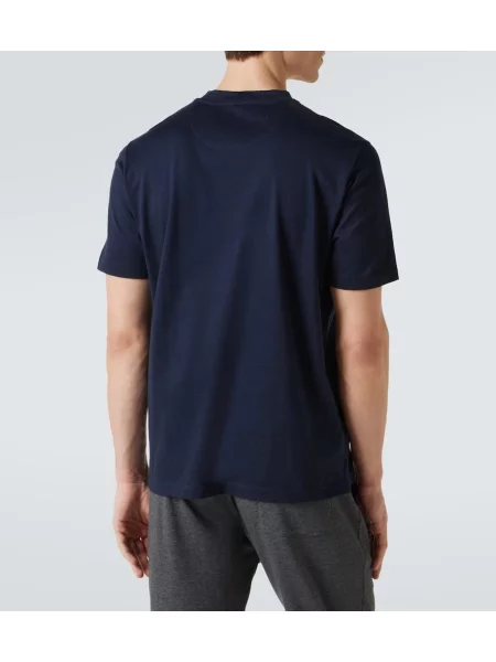 Tricou Brioni din jerseu albastru