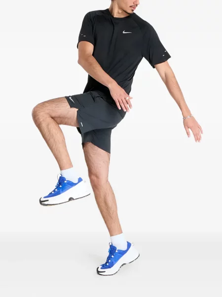Hanorac cu glugă Nike din fleece cu imagine alergare negru