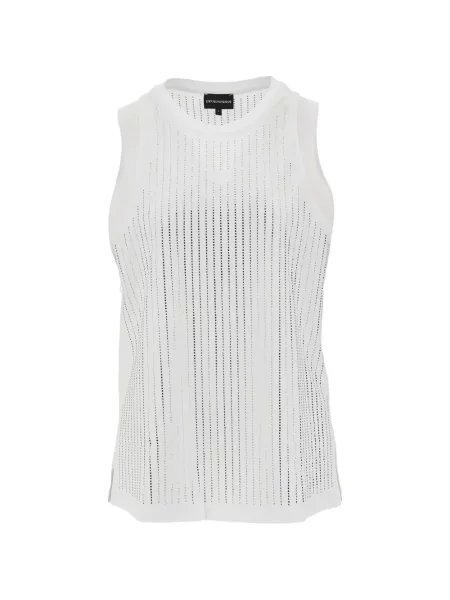 Vestă Emporio Armani cu perforații alb