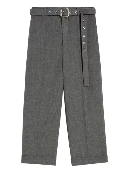 Pantaloni Jil Sander de lână gri