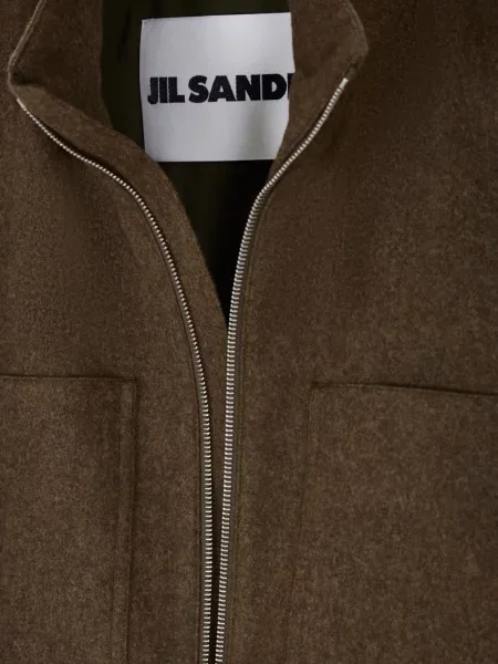 Geacă Jil Sander din fetru maro