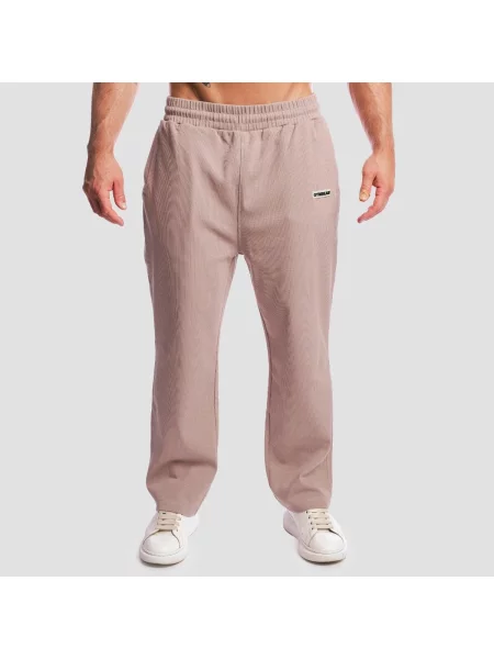 Spodnie dresowe fitness oversize Aura brązowe