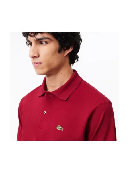 Koszulka polo z wyhaftowanym logo Lacoste czerwona