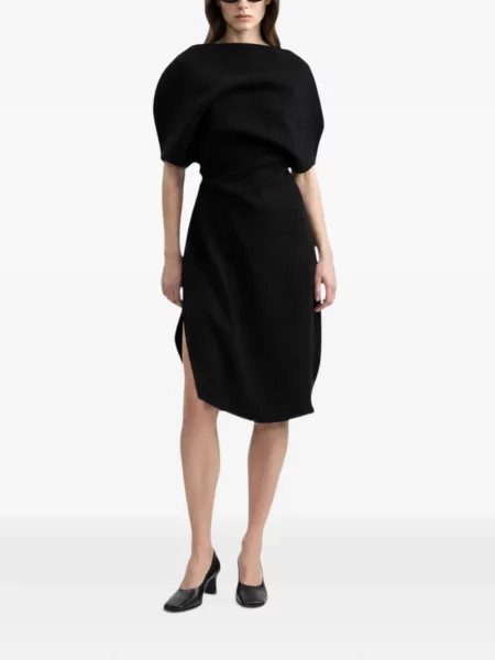 Rochie midi Séfr drapată negru