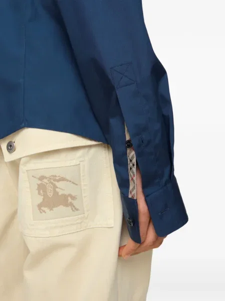 Cămașă Burberry din poplin albastru