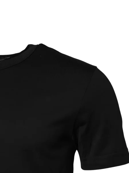 Тениска Dolce & Gabbana с кръгло деколте черно