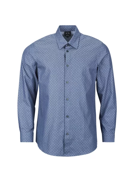 Srajca z dolgimi rokavi Armani Exchange z dolgimi rokavi modra