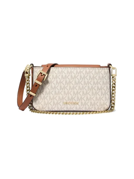 MICHAEL Michael Kors Geantă de umăr crem / maro cămilă / auriu bej