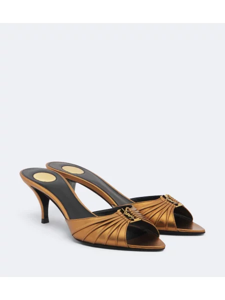 Papuci tip mules Saint Laurent din piele