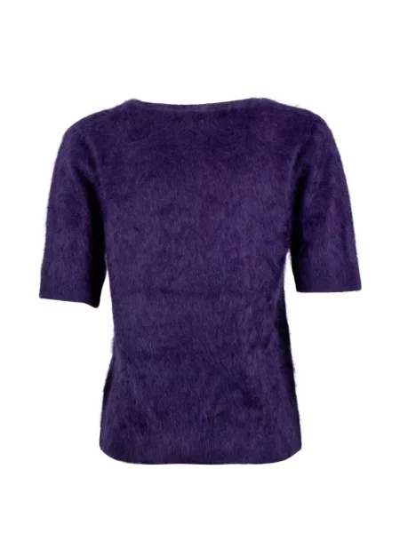 Scurt tricou Seventy din cașmir violet