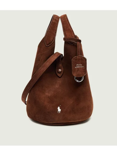 POLO RALPH LAUREN Válltáska Play | hasított bőr barna