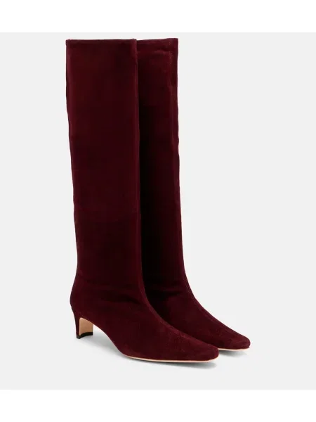 Škornji Staud iz semiša bordo