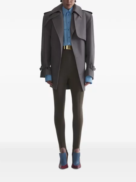 Scurt trenci Mugler gri
