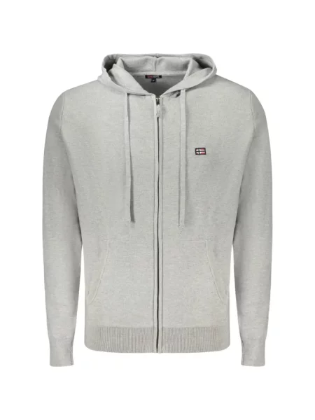 Dzianinowa bluza z kapturem Norwegian Rain szara
