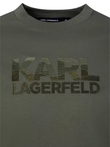 Tricou Karl Lagerfeld cu autograf verde