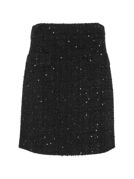 Bouclé fusta mini Fay cu paiete negru