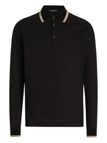 Polo Dolce & Gabbana cu mâneci lungi negru