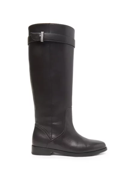 Botine Peserico din piele cu bretele maro