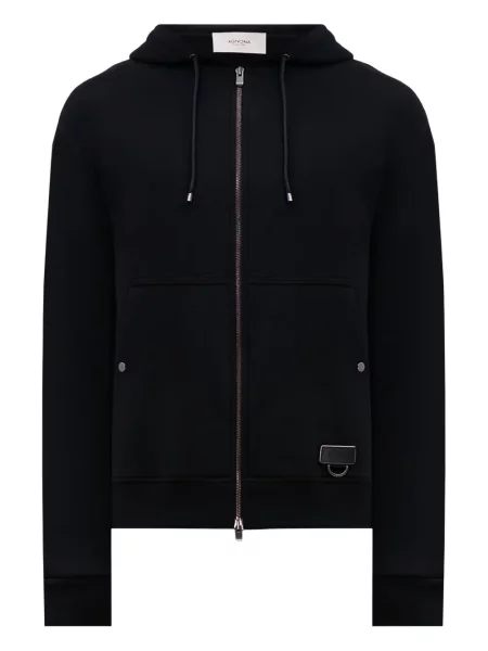 Пуловер Agnona с качулка черно